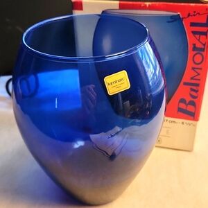 Luminarc Balmoral Boutique vintage NIB cobalt blue vase